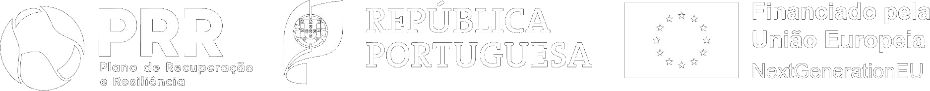 PRR — Plano de Recuperação e Resiliência · República Portuguesa · Financiado pela União Europeia, NextGenerationEU